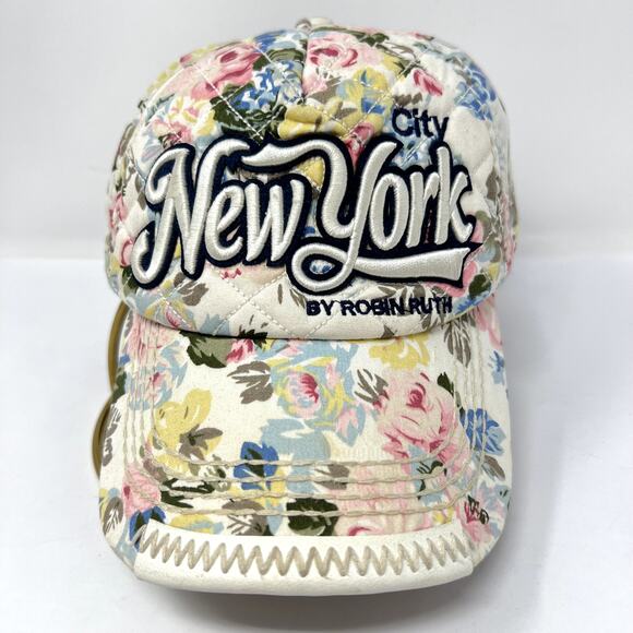 Robin Ruth Women One Size Multicolour 100% Cotton New York Snapback Cap Hat - Picture 2 of 11